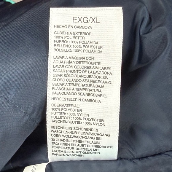 NWT Men's Nautica Puffer Vest, Teal Blue, Size XL - Picture 9 of 9